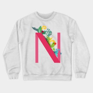 Tropical alphabet N Crewneck Sweatshirt